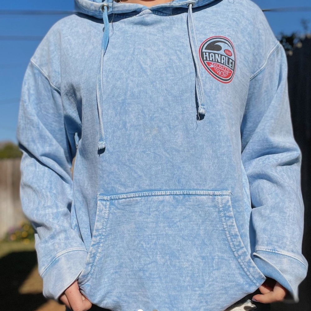 Blue Hawaii Hoodie. Slightly Worn. Surf hoodie